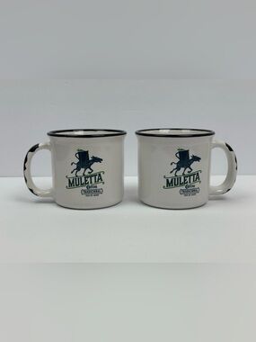 ✨🌵☕ Set of 2 Authentic Jose Cuervo Muletta Tradicional Ceramic Coffee Mugs 🍹🫏